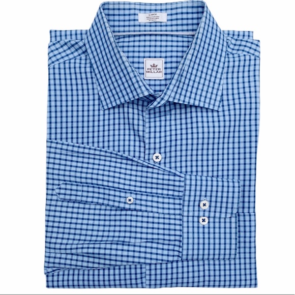 Peter Millar Plaid Long Sleeve Button Down. - Picture 8 of 8
